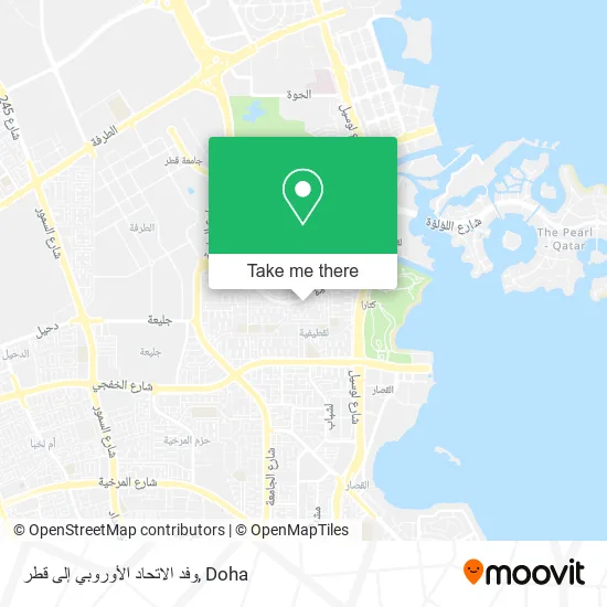 وفد الاتحاد الأوروبي إلى قطر map