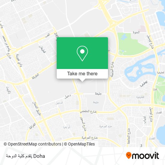 تقدم كلية الدوحة map