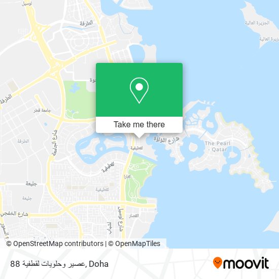 88 عصير وحلويات لقطفية map