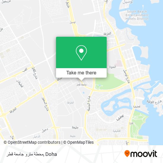 محطة مترو جامعة قطر map
