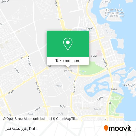 مترو جامعة قطر map