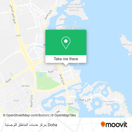 مركز خدمات المناطق اللوجستية map