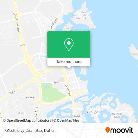 صالون سنشري مان للحلاقة map