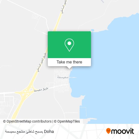 مسبح شاطئ منتجع سميسمة map