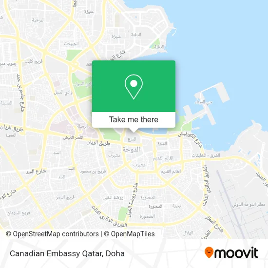 Canadian Embassy Qatar map