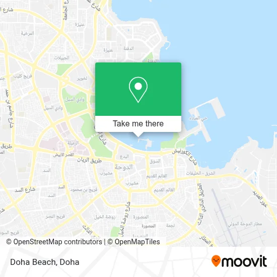 Doha Beach map
