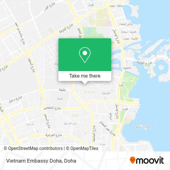 Vietnam Embassy Doha map