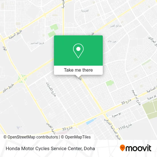 Honda Motor Cycles Service Center map