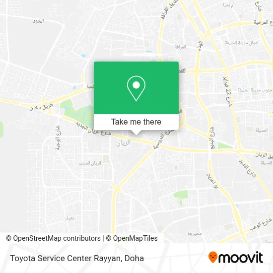Toyota Service Center Rayyan map