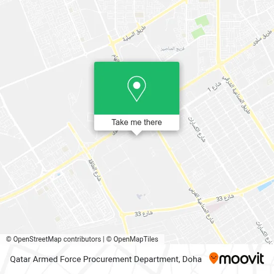 Qatar Armed Force Procurement Department map