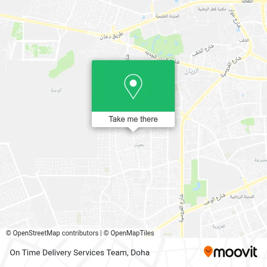 On Time Delivery Services Team map