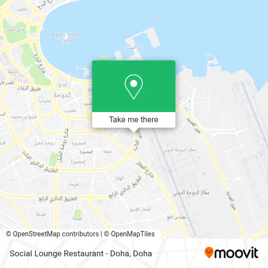 Social Lounge Restaurant - Doha map