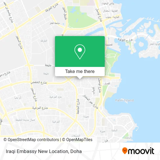 Iraqi Embassy New Location map