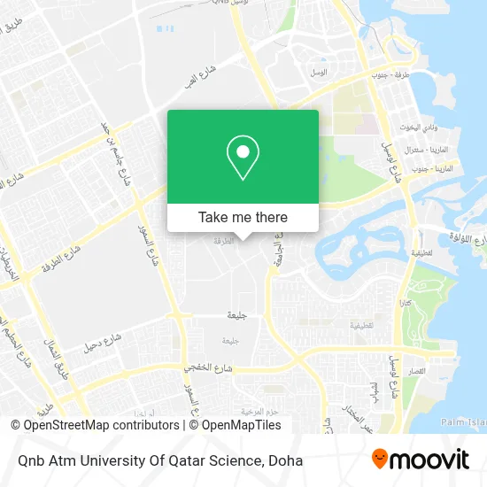 Qnb Atm University Of Qatar Science map