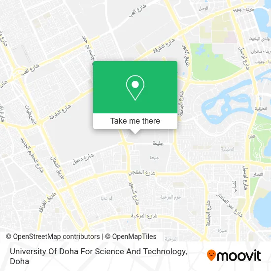 University Of Doha For Science And Technology map