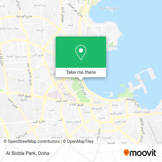 Al Bidda Park map