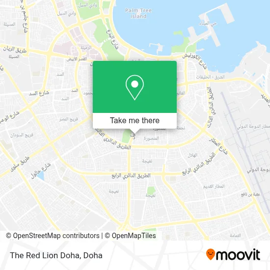 The Red Lion Doha map