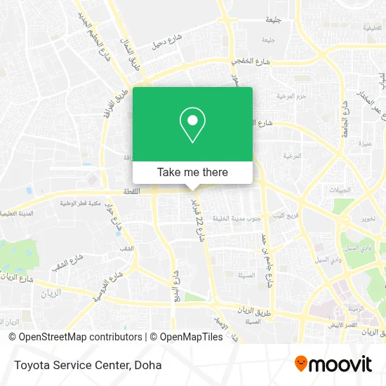Toyota Service Center map