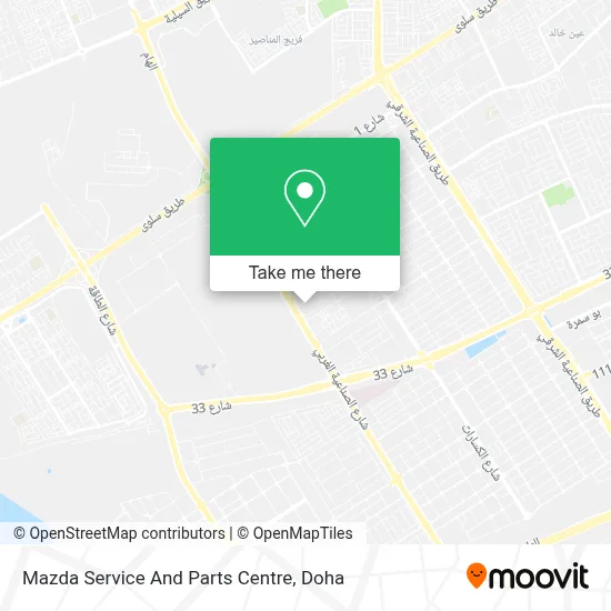 Mazda Service And Parts Centre map