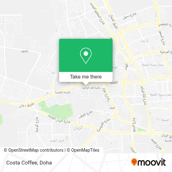 Costa Coffee map