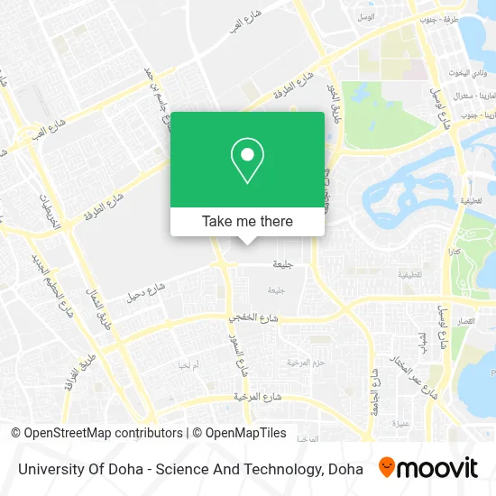 University Of Doha - Science And Technology map