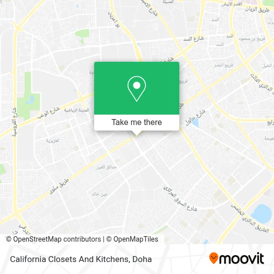 California Closets And Kitchens map