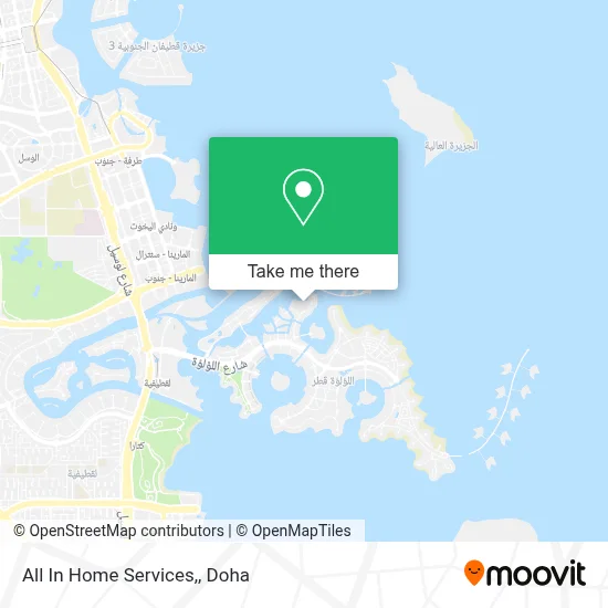 All In Home Services, map