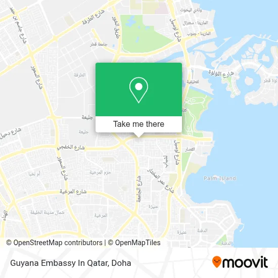 Guyana Embassy In Qatar map