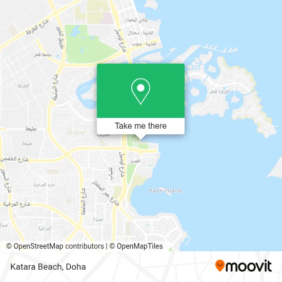 Katara Beach map