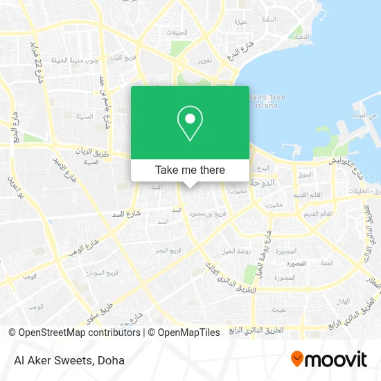 Al Aker Sweets map
