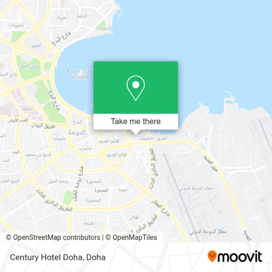 Century Hotel Doha map