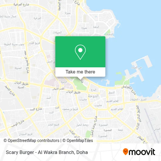 Scary Burger - Al Wakra Branch map