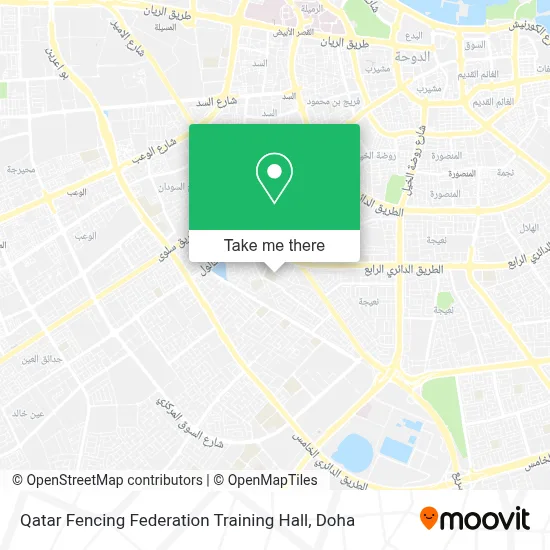 Qatar Fencing Federation Training Hall map