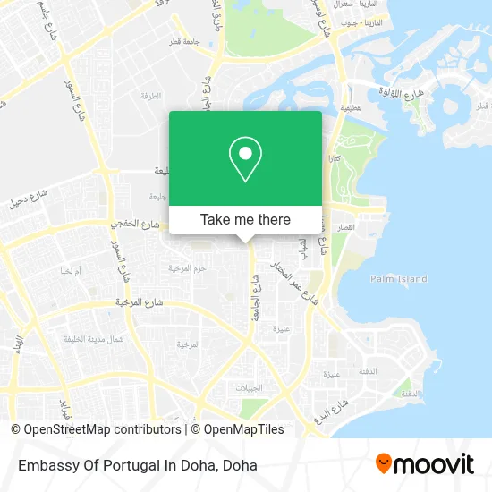 Embassy Of Portugal In Doha map