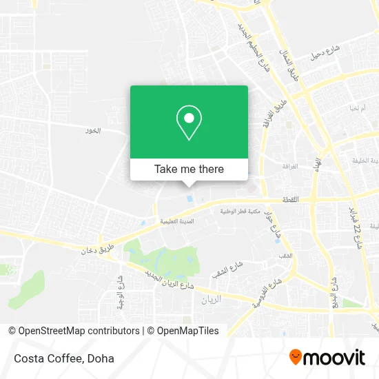 Costa Coffee map