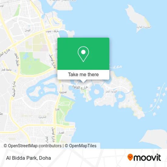 Al Bidda Park map
