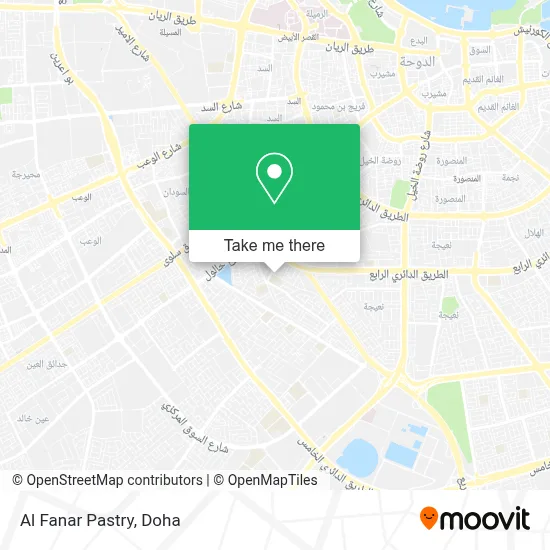 Al Fanar Pastry map