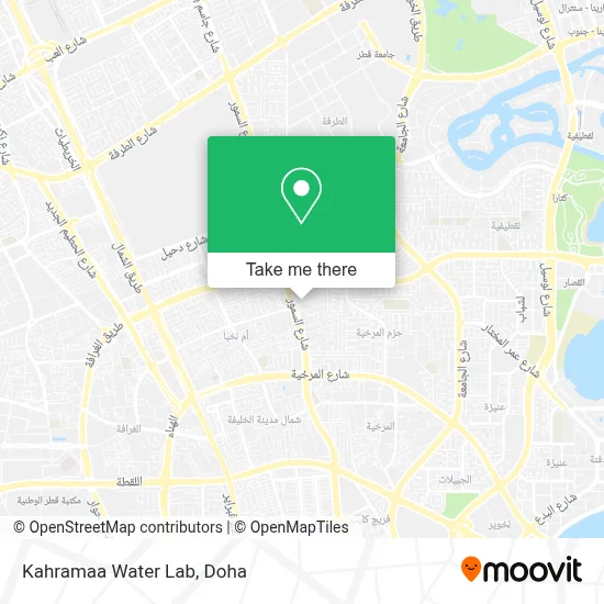 Kahramaa Water Lab map