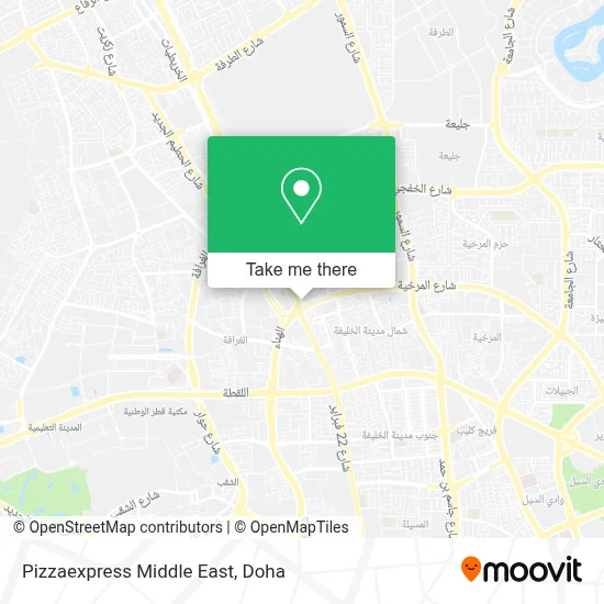 Pizzaexpress Middle East map