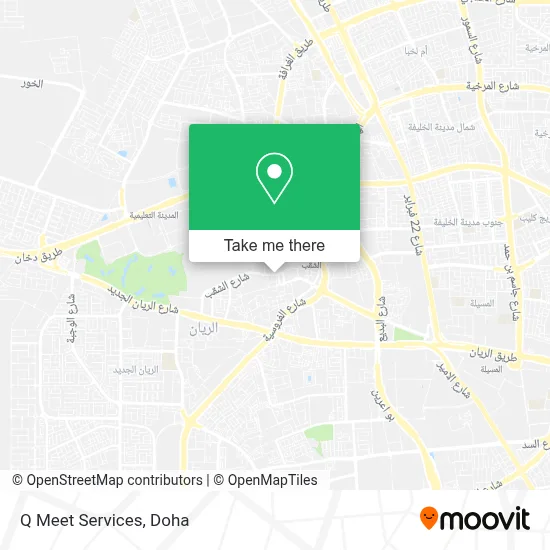 Q Meet Services map