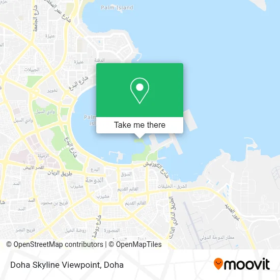 Doha Skyline Viewpoint map