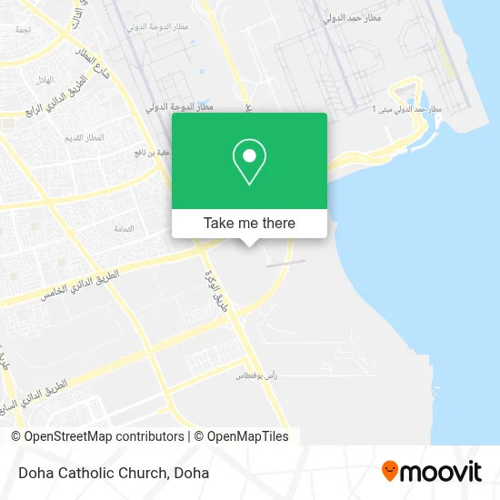 Doha Catholic Church map