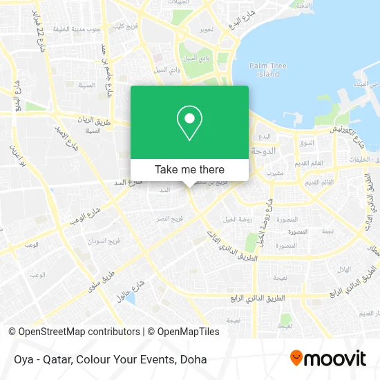 Oya - Qatar, Colour Your Events map