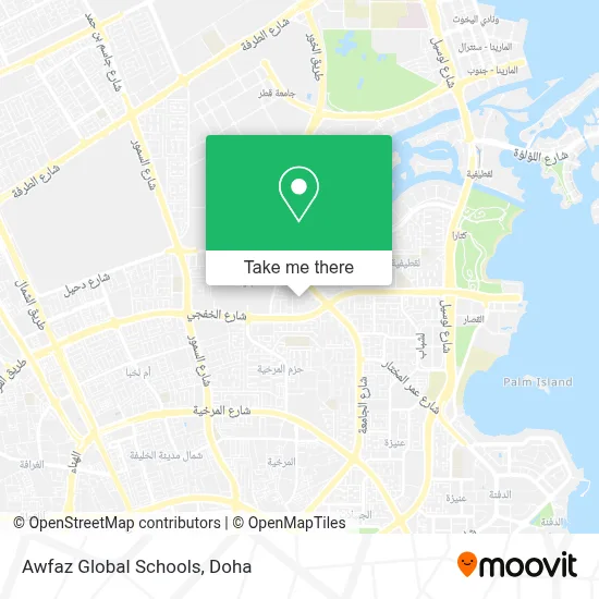 Awfaz Global Schools map