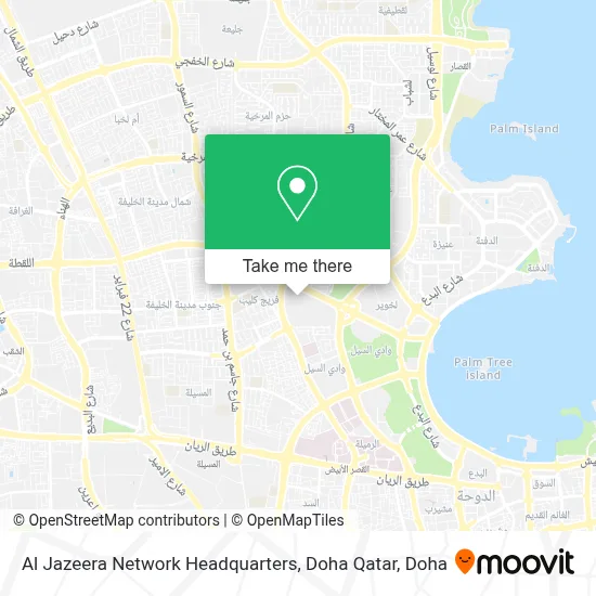 Al Jazeera Network Headquarters, Doha Qatar map