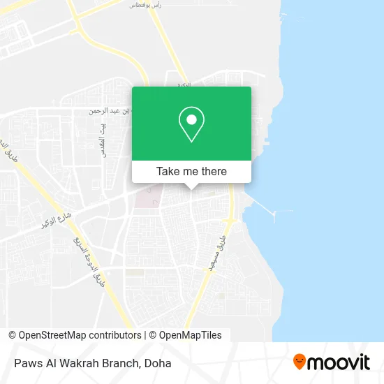 Paws Al Wakrah Branch map