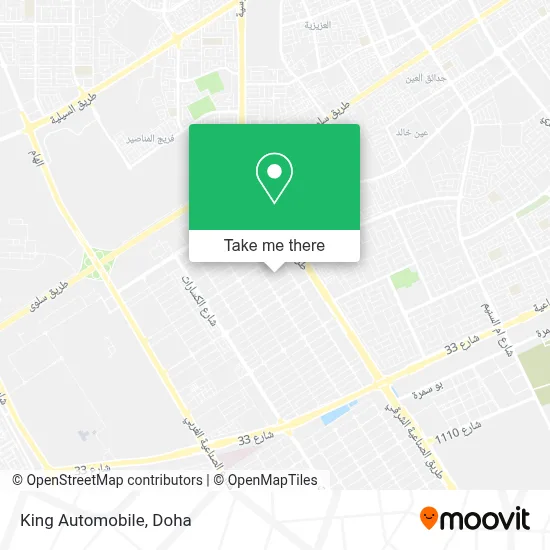 King Automobile map