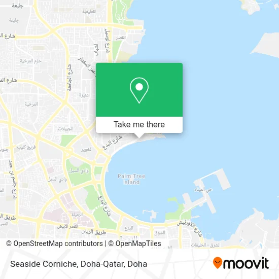 Seaside Corniche, Doha-Qatar map
