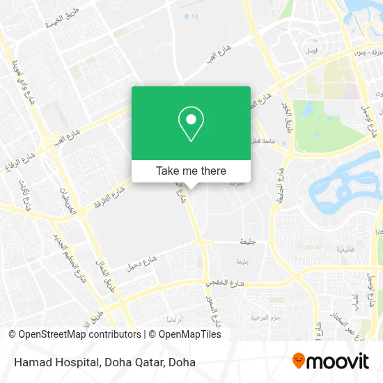 Hamad Hospital, Doha Qatar map