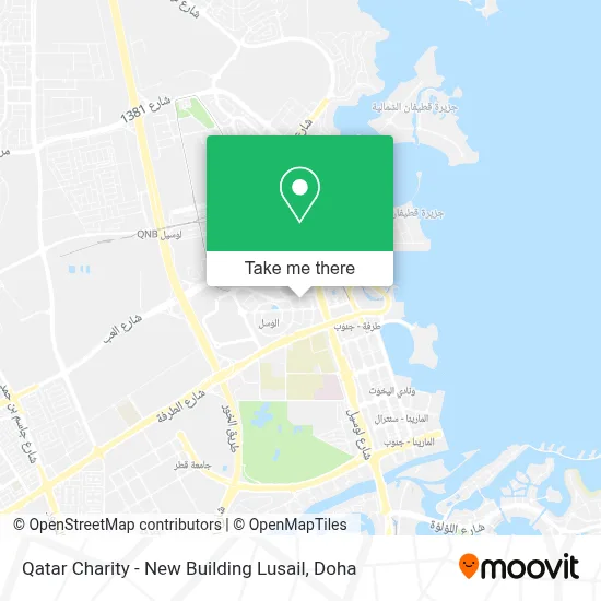 Qatar Charity - New Building Lusail map